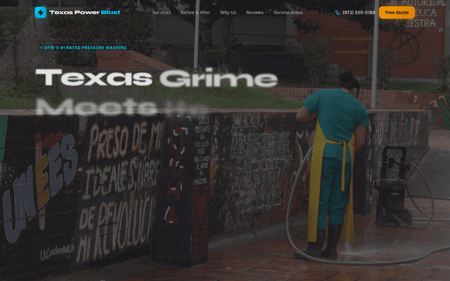 Texas Power Blast website screenshot